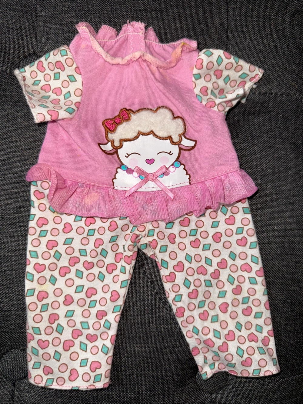 Baby doll pink lamb one piece